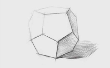 素描几何体教程：正五边形的画法