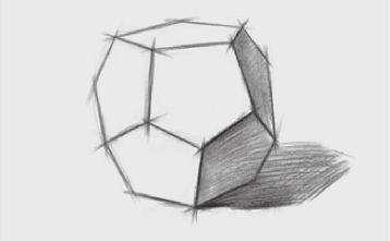 素描几何体教程：正五边形的画法