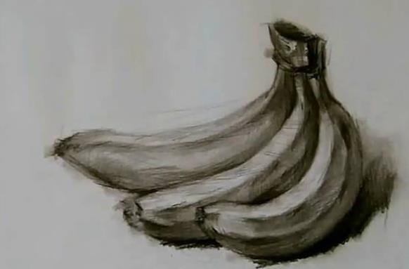 素描香蕉的画法