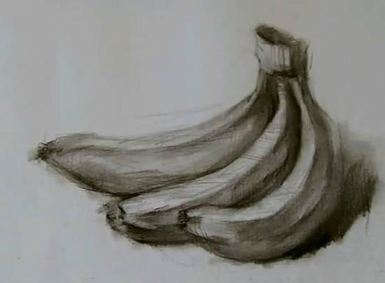 素描香蕉的画法