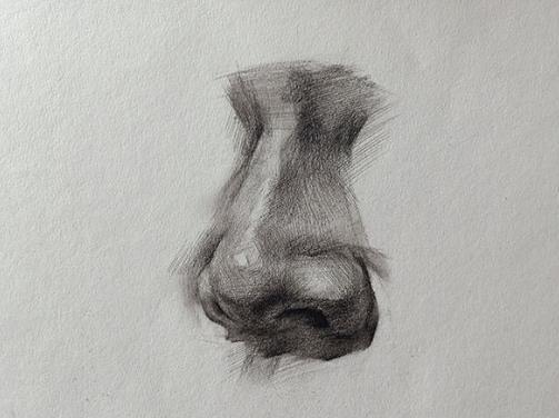 素描人物鼻子怎么画