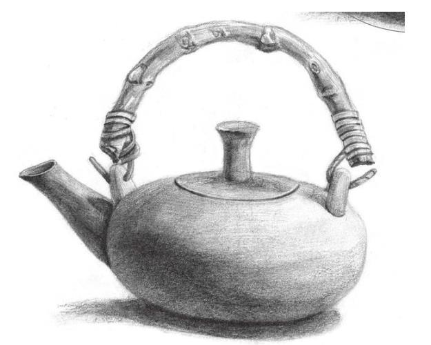素描静物教程：陶壶的画法