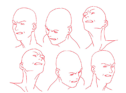 “喜、怒”人物表情的绘画教程