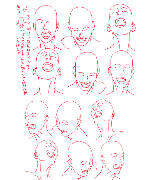 “喜、怒”人物表情的绘画教程