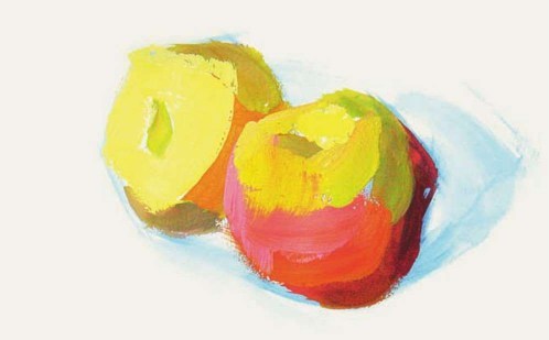 两个色彩苹果的表现技法解析（2）