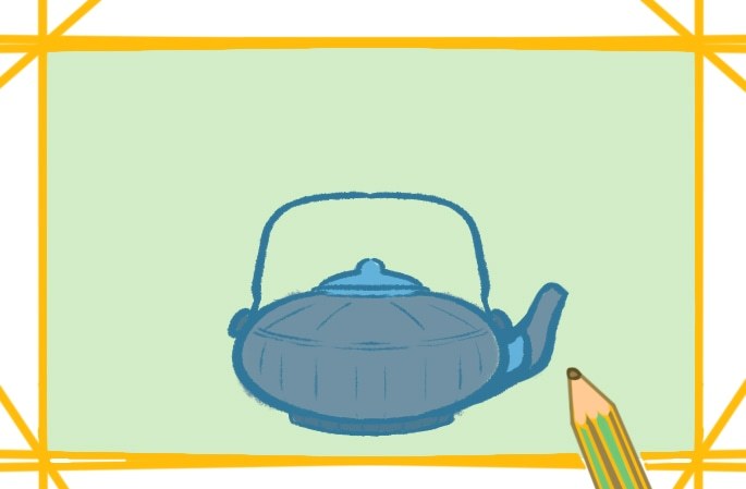 好看简单的茶壶简笔画教程步骤图片