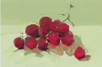 色彩葡萄的画法（3）