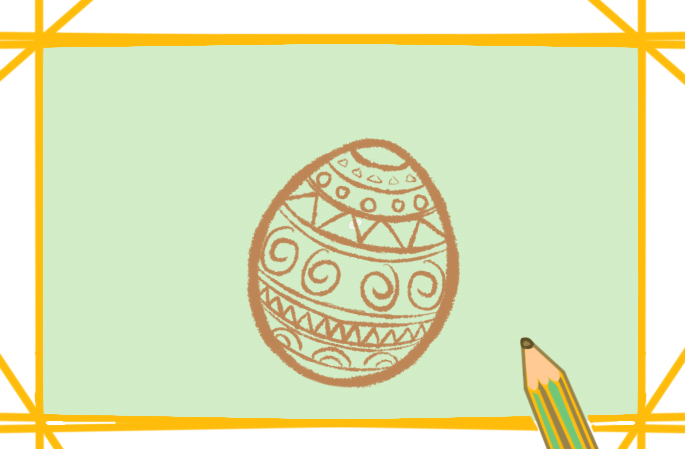 万圣节的漂亮彩蛋简笔画教程步骤图片