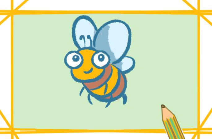 蜜蜂简笔画的教程步骤图片