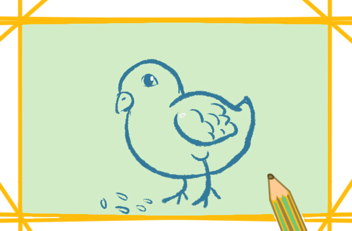 鸡的画法简笔画的图片步骤图
