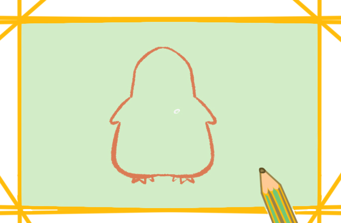 企鹅带颜色儿童画怎么画步骤图