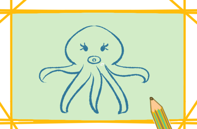 超简单的章鱼图片教程一步一步画