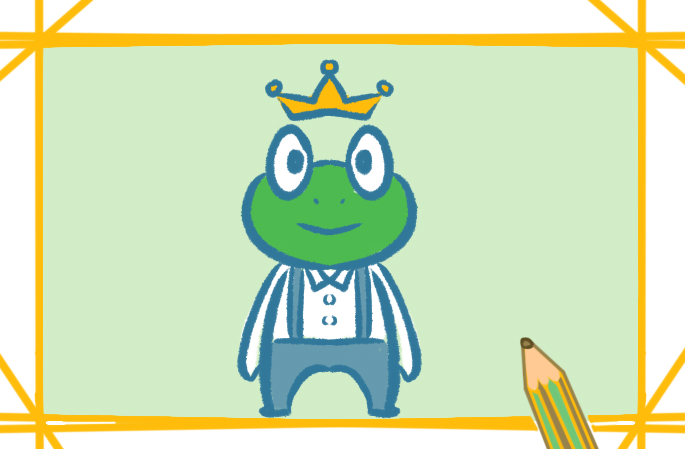 青蛙王子卡通图片怎么画