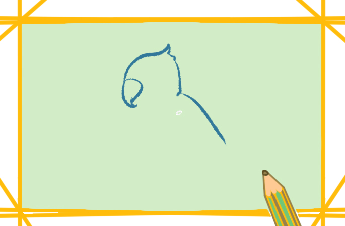 鹦鹉带颜色简笔画教程步骤图片