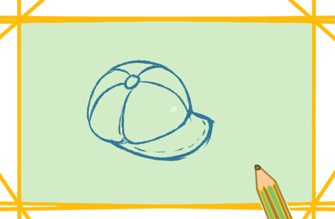 鸭舌帽简笔画简单的教程步骤图片