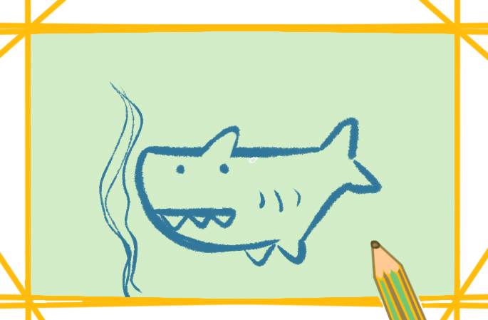 超简单的鲨鱼的图片怎么画漂亮教程