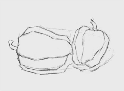 两个素描辣椒的画法（1）