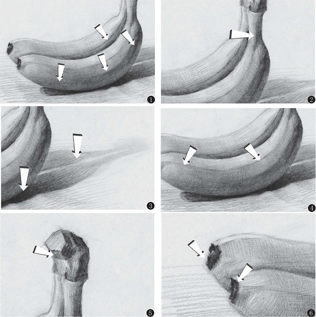 素描香蕉细节注意事项