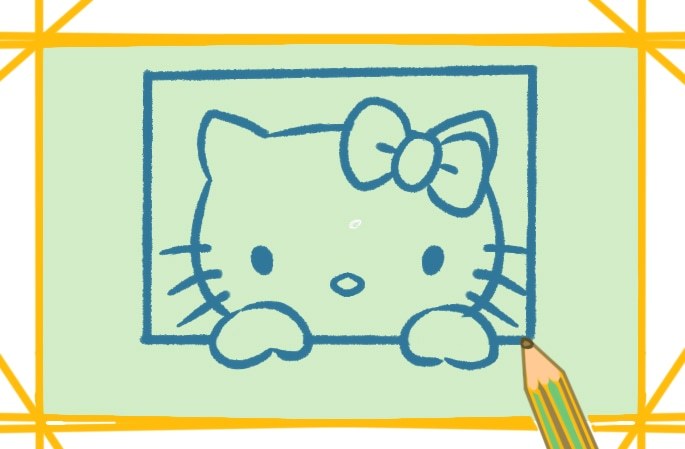 可爱的凯蒂猫简笔画教程步骤图片