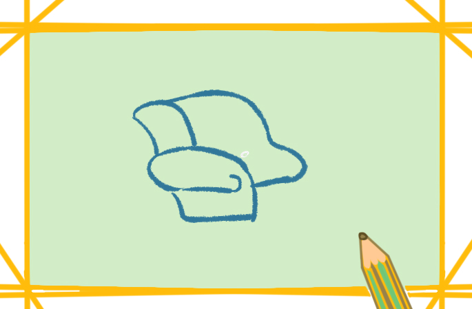 简单的沙发简笔画带颜色怎么画