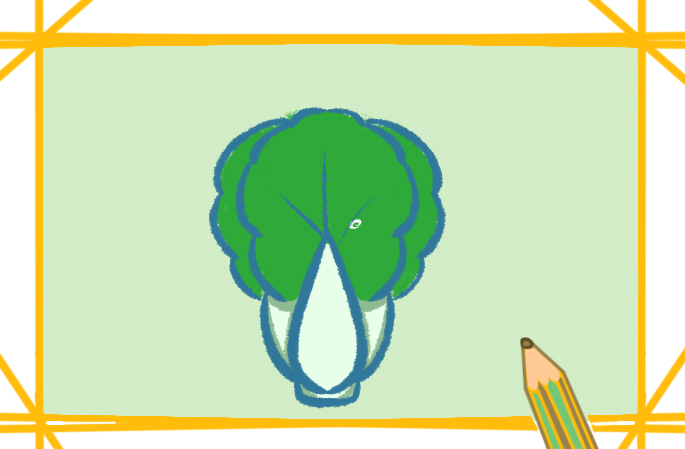绿色蔬菜简笔画简单又好看