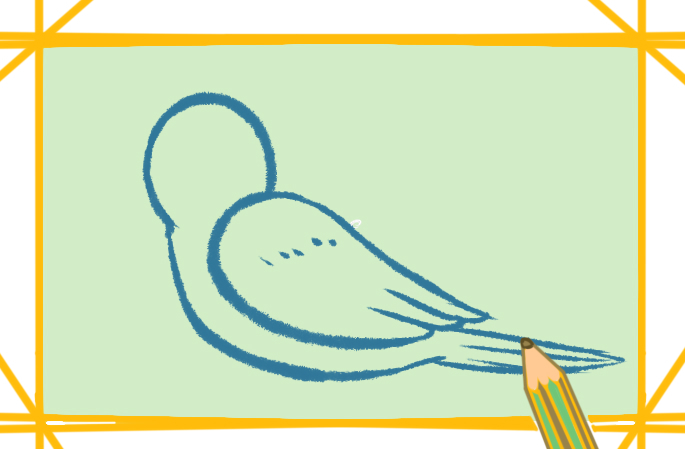 可爱的鸟卡通简笔画教程步骤图片