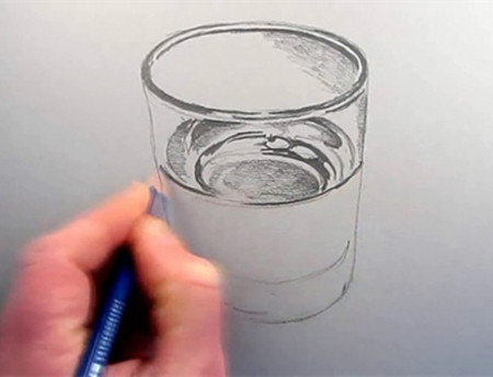 素描玻璃杯的画法