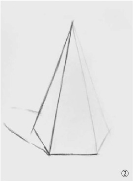 素描几何体教程：六棱锥结构画法