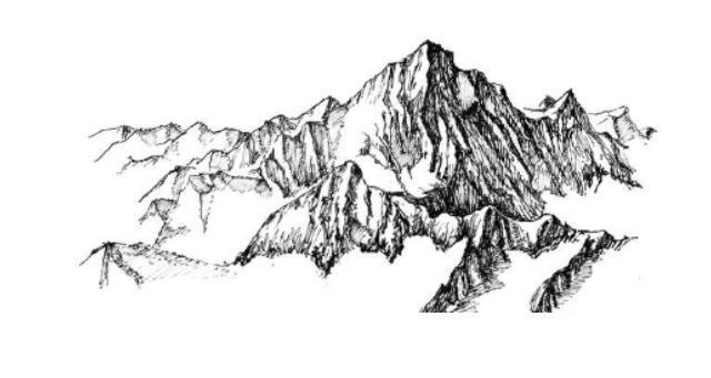 速写风景教程：山的画法
