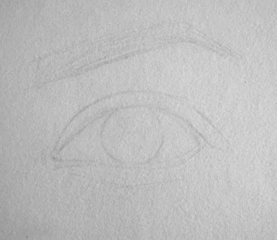 素描人物教程：眼睛和眉毛的画法