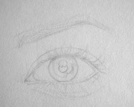 素描人物教程：眼睛和眉毛的画法