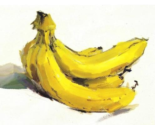 色彩单个物体教程：香蕉的画法