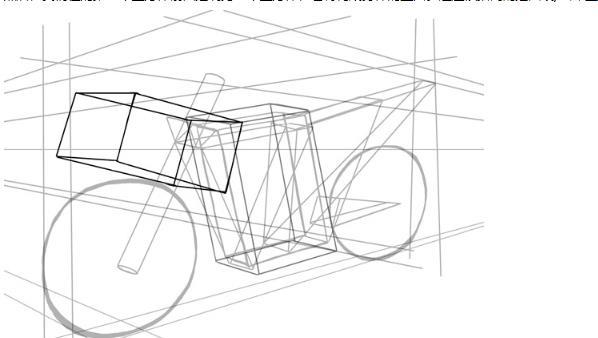 一点透视训练：摩托车的画法