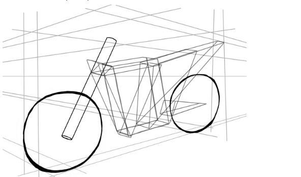 一点透视训练：摩托车的画法