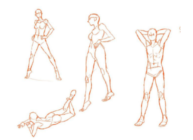 人体多种pose绘画教程