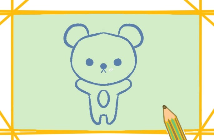可爱的轻松熊简笔画教程步骤图片
