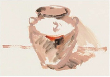 色彩深色陶罐的画法（1）