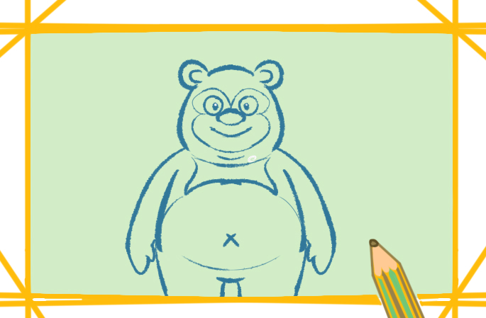 棕熊简笔画带颜色教程步骤图