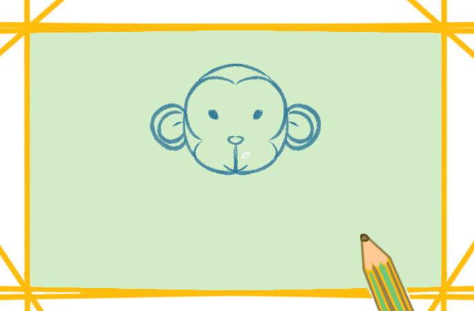 简单的猕猴简笔画彩色的图片怎么画