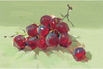 色彩葡萄的画法（4）