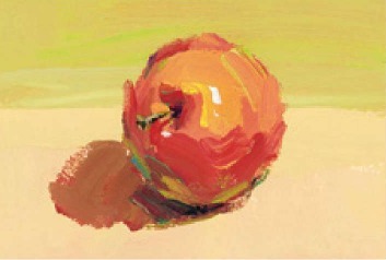 色彩红苹果的画法（4）