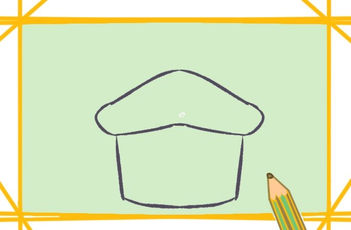 卡通的蘑菇房子简笔画教程步骤图片