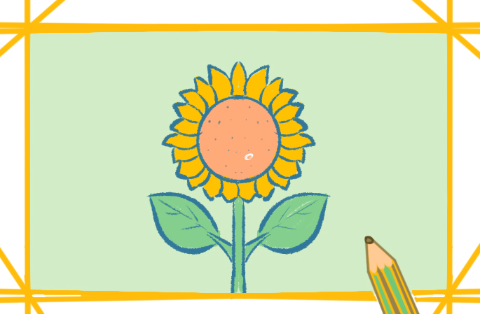 向日葵简化变形图片