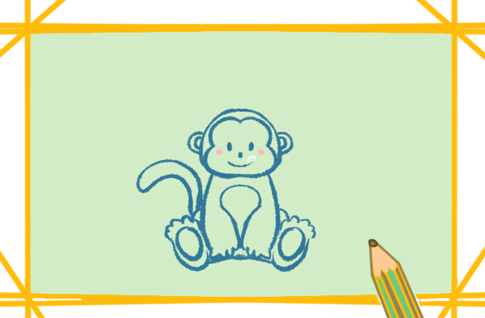 简笔画猴子画法的图片教程