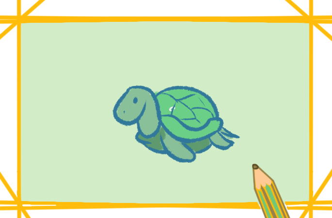 乌龟简笔画图片带颜色怎么画教程