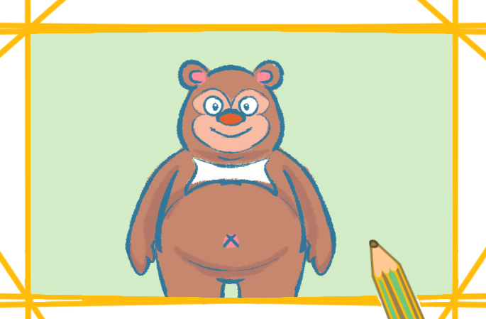 棕熊的简笔画卡通图片
