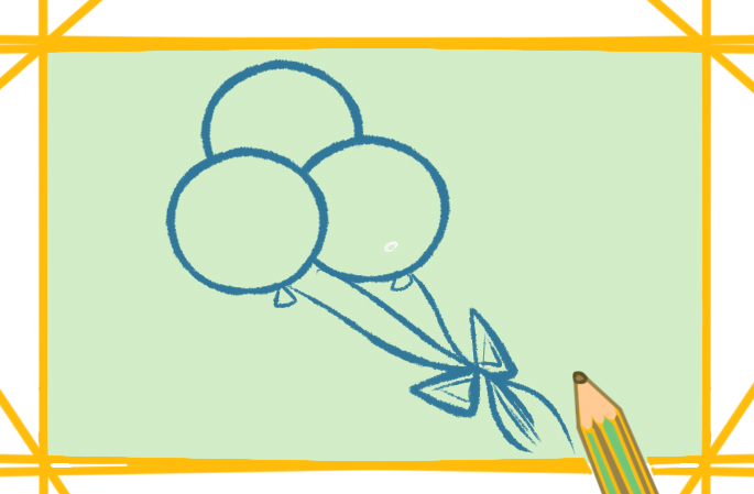 气球简笔画可爱卡通教程图片