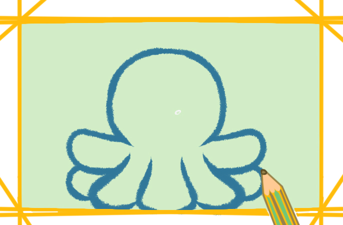 章鱼简笔画卡通漂亮教程步骤图片