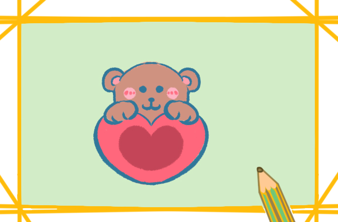 小熊的简笔画可爱又简单教程图片