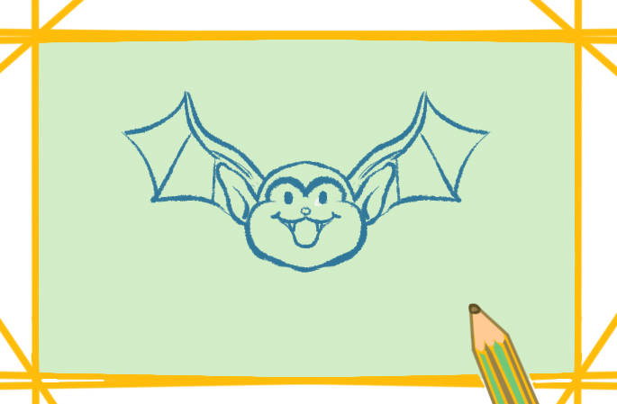 万圣节的蝙蝠简笔画教程步骤图片